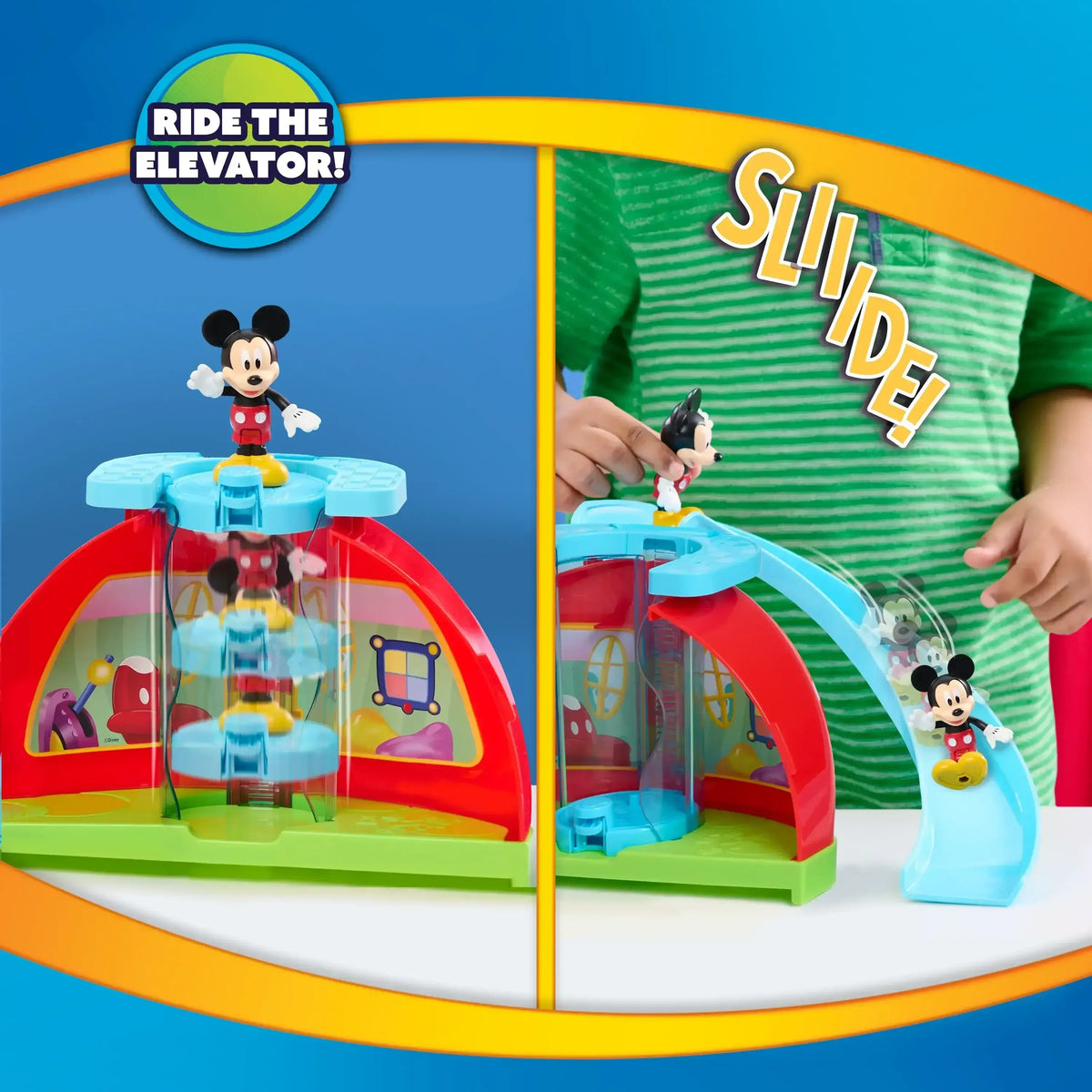 Disney Jr. Mickey Mouse 28-inch Clubhouse Deluxe Playset, 16-pieces, Kids Ages 3 and up
