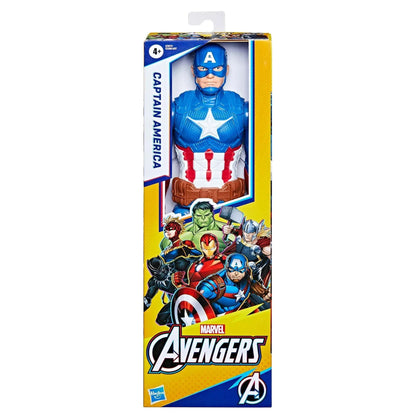 Hasbro Marvel Avengers Titan Hero Series Captain America, Poseable Action Figure 12 in