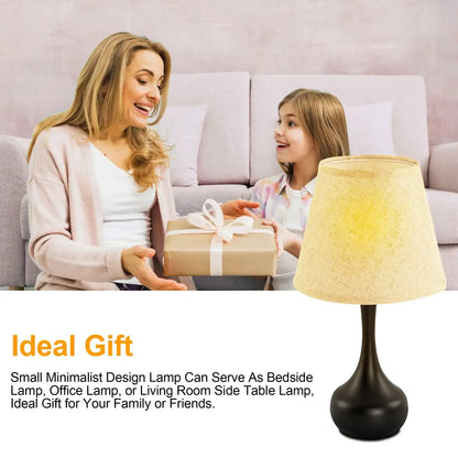 LOFTER-PRO Touch Table Lamps for Bedroom, 3-Way Dimmable Bedside Lamp - Home Decor, Touch Controlled Small Light For Bedroom, Living Room, Office, Desk (Including LED Bulbs)