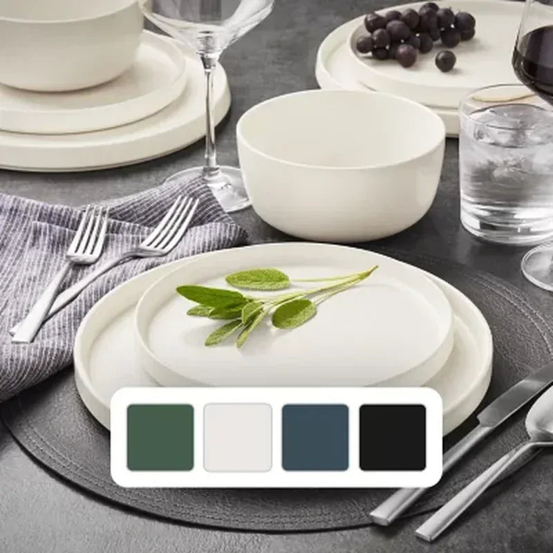 Member’s Mark 24-Piece Modern Stoneware Dinnerware Set, Assorted Colors