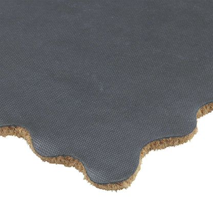 My Texas House Welcome Natural Scalloped Edge and Border Outdoor Coir Doormat, 18" x 30"