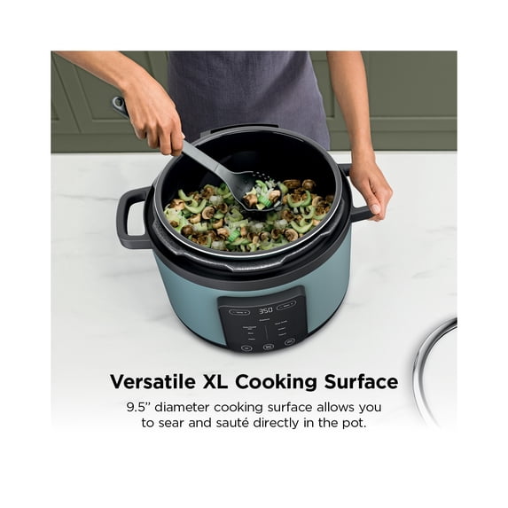 Ninja HyperHeat 8-in-1 6.5 Qt Pressure Cooker, Steam, Slow Cook, Sear, Yogurt & More, with SimpliServe Pot, PC200 Sage Leaf