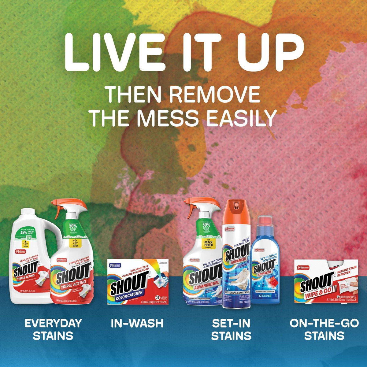 Shout Triple-Acting Refill, Laundry Stain Remover, 60 fl oz