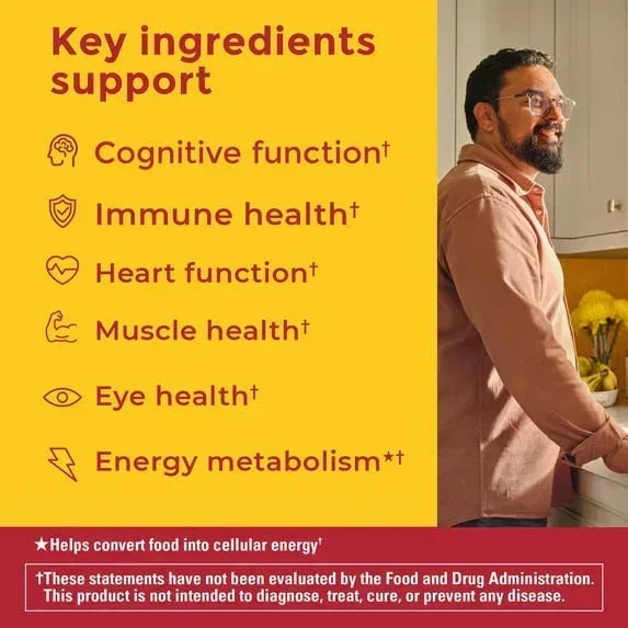 Nature Made Advanced Multivitamin Gummies for Men, Daily Wellness Supplement with Magnesium, Calcium & B Vitamins, 120 Gummies