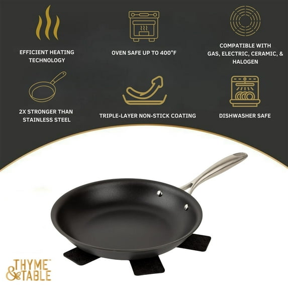 Thyme & Table 8" Non-Stick Fry Pan, Hard Anodized