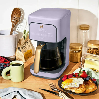 Beautiful 12 Cup Programmable Coffee Maker, White Icing by Drew Barrymore