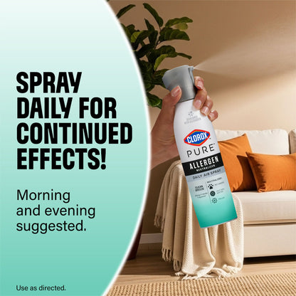 Clorox PURE Allergen Neutralizer Daily Air Spray, Clean Breeze, 8 oz Bottle