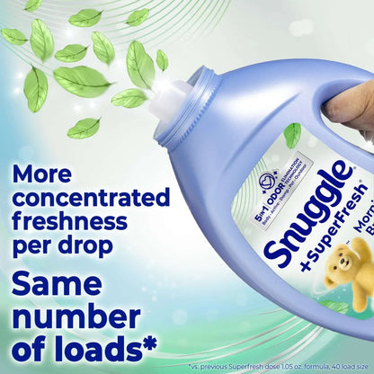 Snuggle SuperFresh Liquid Fabric Softener with Odor Eliminating Technology, Morning Breeze, 35.7 oz, 40 Loads