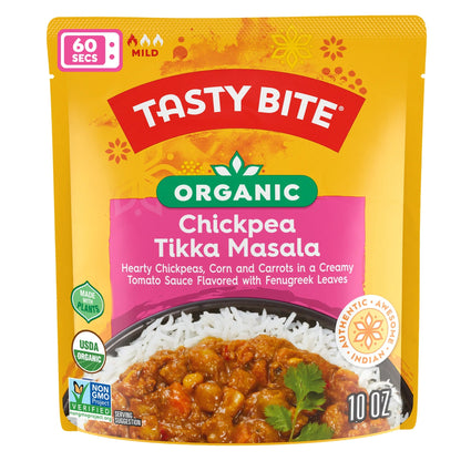 Tasty Bite Organic Chickpea Tikka Masala 10oz - Rich chickpea tikka masala