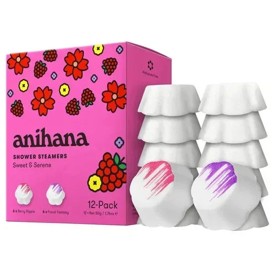 anihana Shower Steamers, 1.76 oz, 12-pack