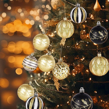 Fall Ornaments for Christmas Trees, 16ct Bronze Copper Brown Gold Shatterproof Fall Christmas Tree Decorations, 2.36 Inches Luxury Hanging Ball Ornaments for Thanksgiving Autumn Harvest