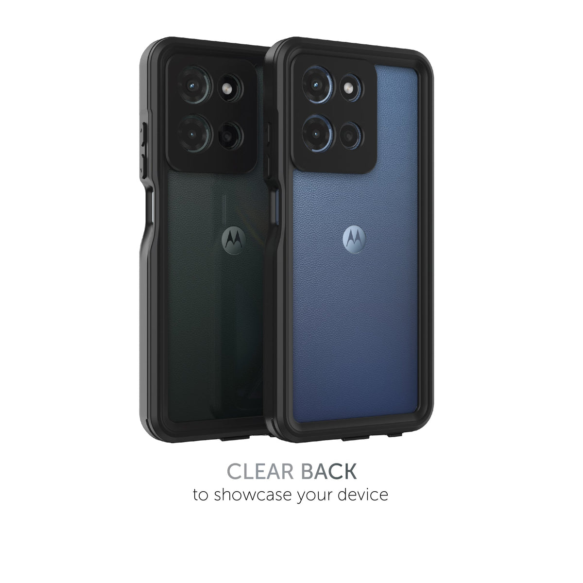 (Pack of 2 ) Body Glove Tidal Waterproof Phone Case for Motorola moto g (2025) - Black/Clear