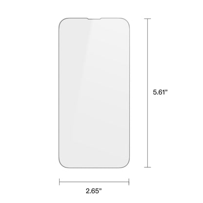 onn Corning Glass Screen Protector for iPhone® 17e / 16e / 14 / 13 / 13 Pro, Made with Durable Glass by Corning™ for Ultimate Protection, with Easy Application Tray