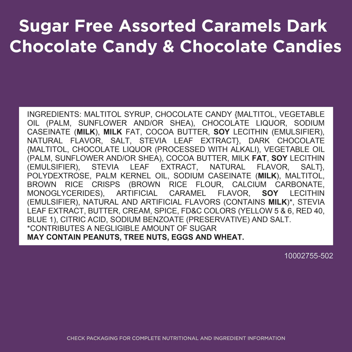 RUSSELL STOVER Sugar Free Assorted Caramels in Chocolate Candy, 15.3 oz. bag