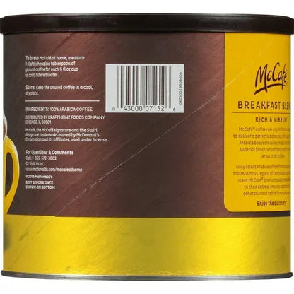 McCafe Breakfast Blend, Medium Roast, Ground Coffee, 12 oz