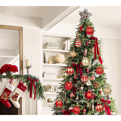 4 inch Reddish Gold Christmas Balls Ornaments 12 Pcs Shatterproof Christmas Ornaments Set Large Silver Ornaments for Christmas Tree Halloween Holiday Party