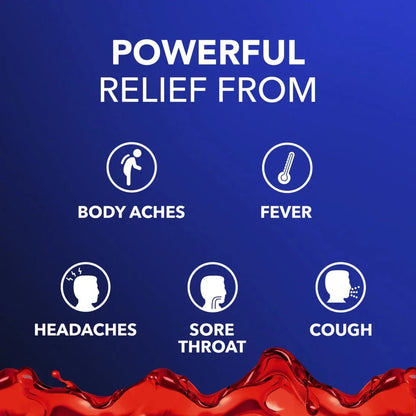 Vicks DayQuil & NyQuil Intense Flu Liquid, Multi-Symptom Relief, Cherry Flavor, Value Pack, 2 x 12 fl oz
