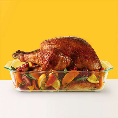 Pyrex Deep Glass Baking Dish with Lid, 7 x 11"