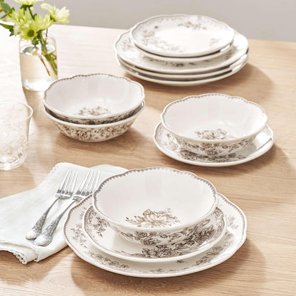 The Pioneer Woman Agatha 12-Piece Stoneware Dinnerware Set
