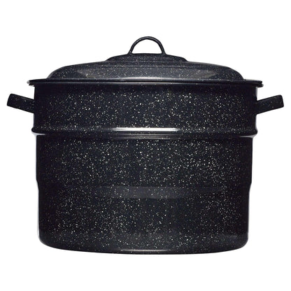 Granite Ware 21.5 Quart Water Bath Canner, Large Enamel Canning Pot with Rack, Canning Supplies for Jam, Salsa and Pickles