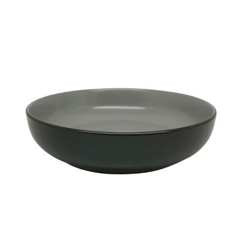 10 Strawberry Street Two Tone Coupe 8.5”/36 Oz. Dinner Bowl Set Of 6, Black/Gray