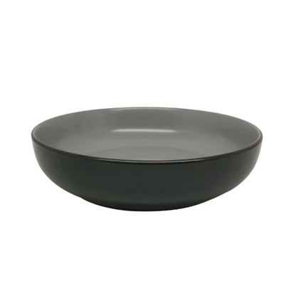 10 Strawberry Street Two Tone Coupe 8.5”/36 Oz. Dinner Bowl Set Of 6, Black/Gray