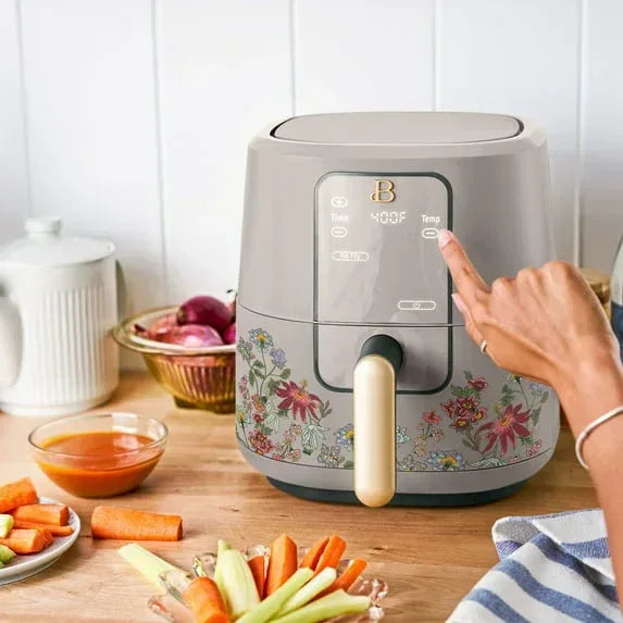 Beautiful 3 Qt Air Fryer with TurboCrisp Technology, EverGood Ceramic Nonstick Coating, Thyme Green by Drew Barrymore