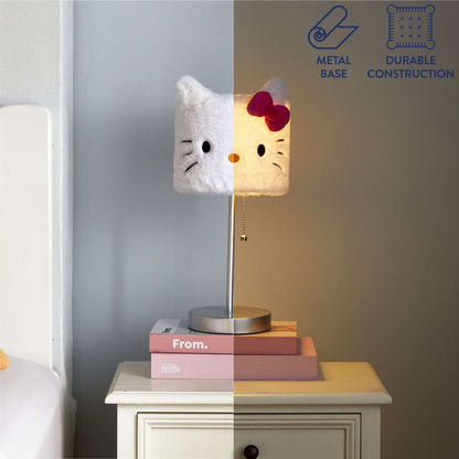 Hello Kitty Plush Table Lamp 15" H - Adorable Plush Light for Kids' Rooms