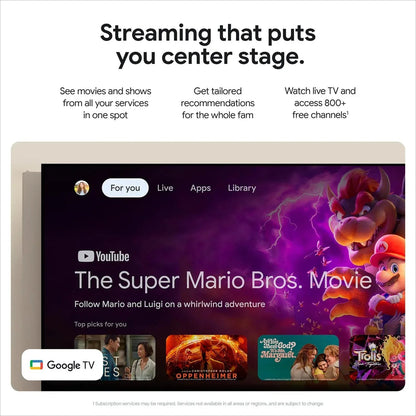 Google TV Streamer 4K - Fast Streaming Entertainment on Your TV with Voice Search Remote - Watch Movies, Shows, Live TV, and Netflix in 4K HDR - Smart Home Control - 32 GB of Storage - Haze