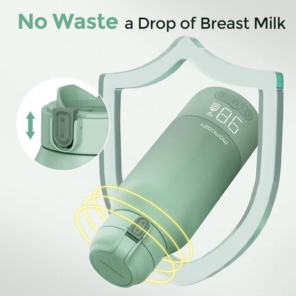 Momcozy Portable Milk Warmer for Travel – Dual Heating Modes for Breast Milk and Momcozy Portable Bottle Brush Set - Baby Bottle Cleaner Kit