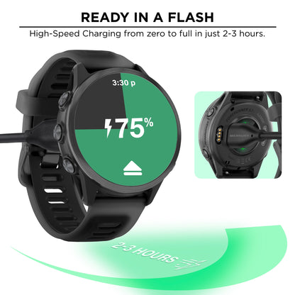 2 Pack Charge Cable - Garmin - 3 Ft - Black