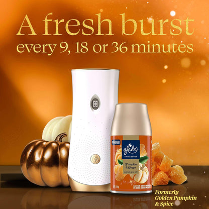 Glade® Automatic Spray Air Freshener Refill, Christmas Holiday Pumpkin & Ginger, 6.2oz., 2 Count
