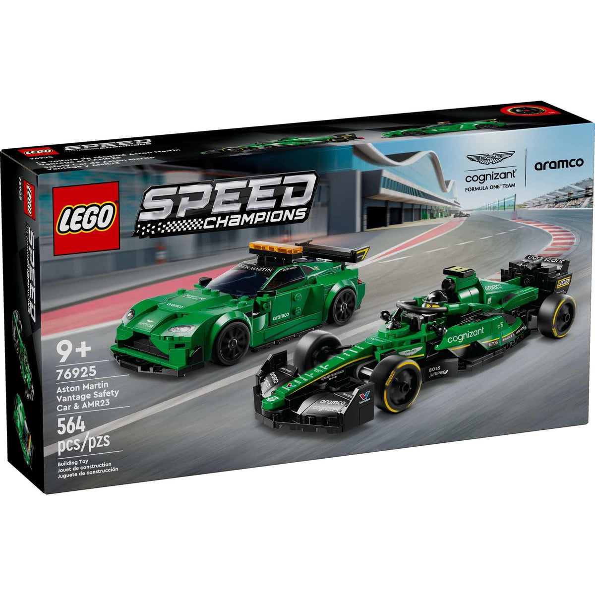 LEGO Speed Champions Aston Martin Safety Car & AMR23 Building Toys - Race Car Toy for Kids, Boys & Girls, Ages 9+ - Gift for Christmas - W/ 2 Minifigures - 76925
