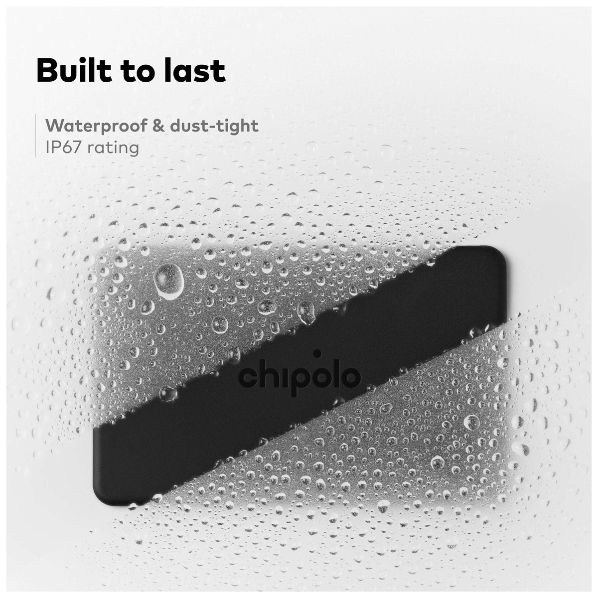 Chipolo CARD - Rechargeable Wallet Tracker Card, Bluetooth Tracker, Item Locator, Passport Finder Compatible with Apple Find My or Find Hub with Call Your Phone & Out of Range Alerts for Android