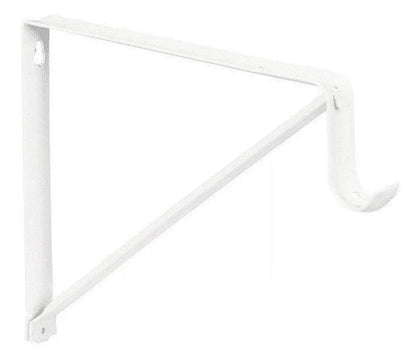 Hyper Tough 12 inch Closet Rod Bracket White 3PK