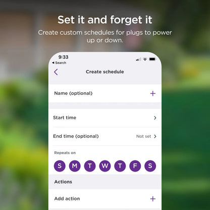 Roku Smart Home Outdoor Smart Plug SE with Custom Scheduling, Independent Outlets, and IP64 Weather Resistance - 15 Amps