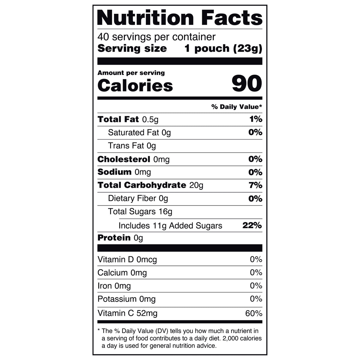 Great Value Fruit Smiles Snacks, Tangy Flavor, 40 Count