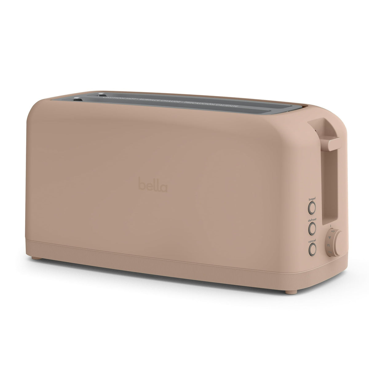 bella 4-Slice Slim Toaster with Extra Long Slot, 6 Setting Shade Control with Reheat & Cancel Buttons, Anti Jam & Auto Shutoff, Blossom