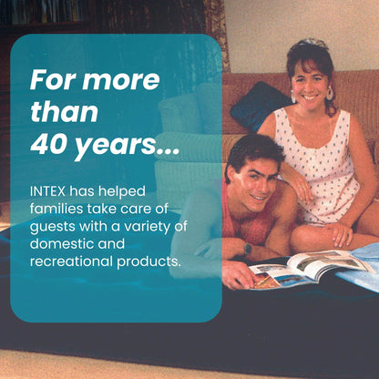 Intex 15" Twin Essential Rest Dura-Beam Airbed Mattress with Built-in Pump