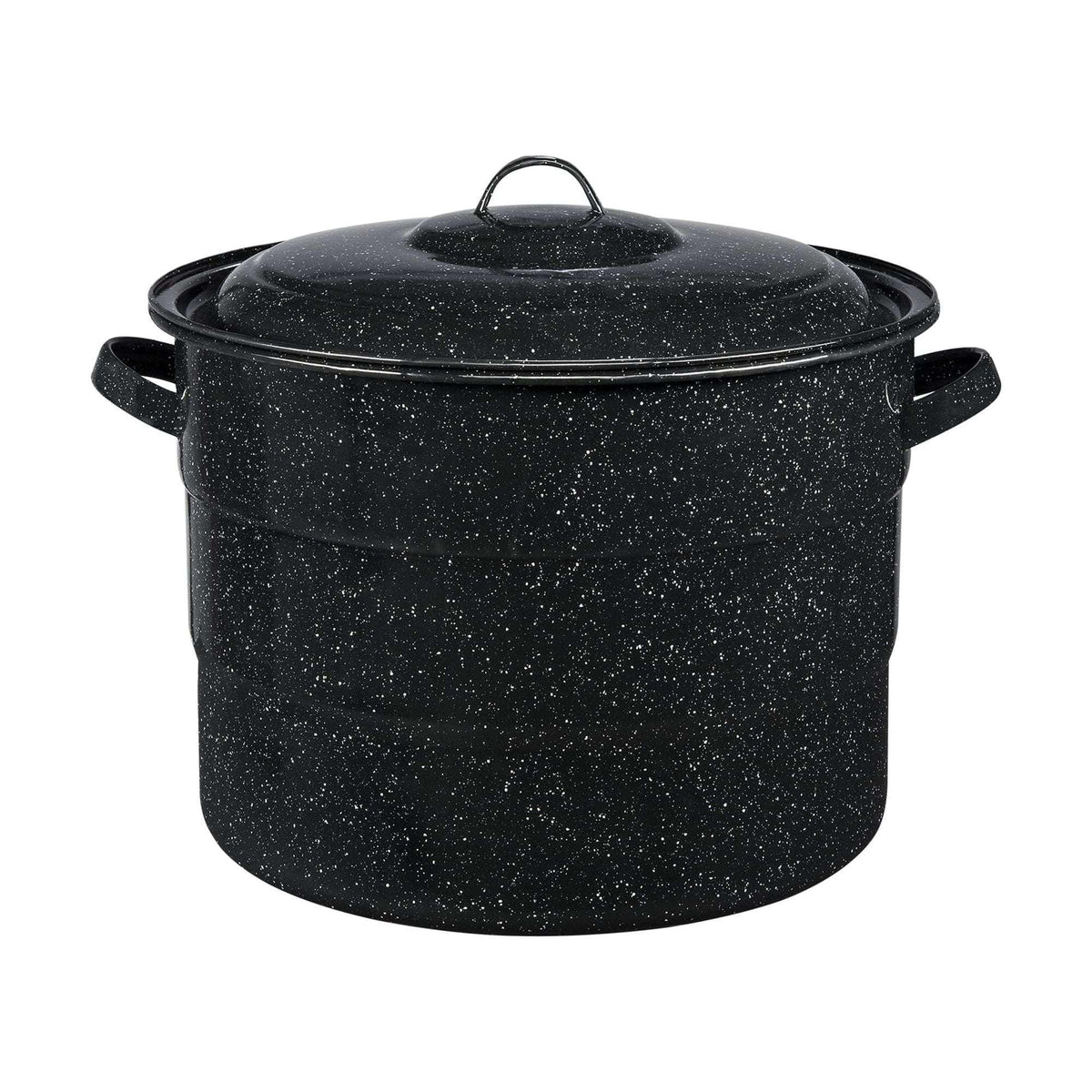 Granite Ware 21.5 Quart Water Bath Canner, Large Enamel Canning Pot with Rack, Canning Supplies for Jam, Salsa and Pickles