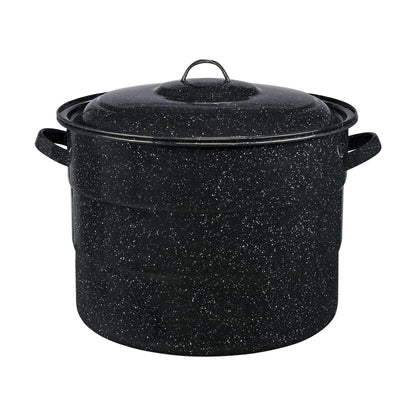 Granite Ware 21.5 Quart Water Bath Canner, Large Enamel Canning Pot with Rack, Canning Supplies for Jam, Salsa and Pickles