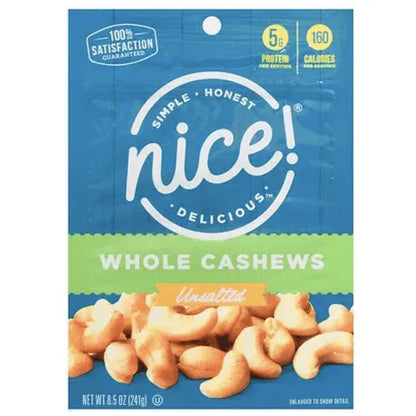 Nice! Whole Cashews Unsalted 8.5oz