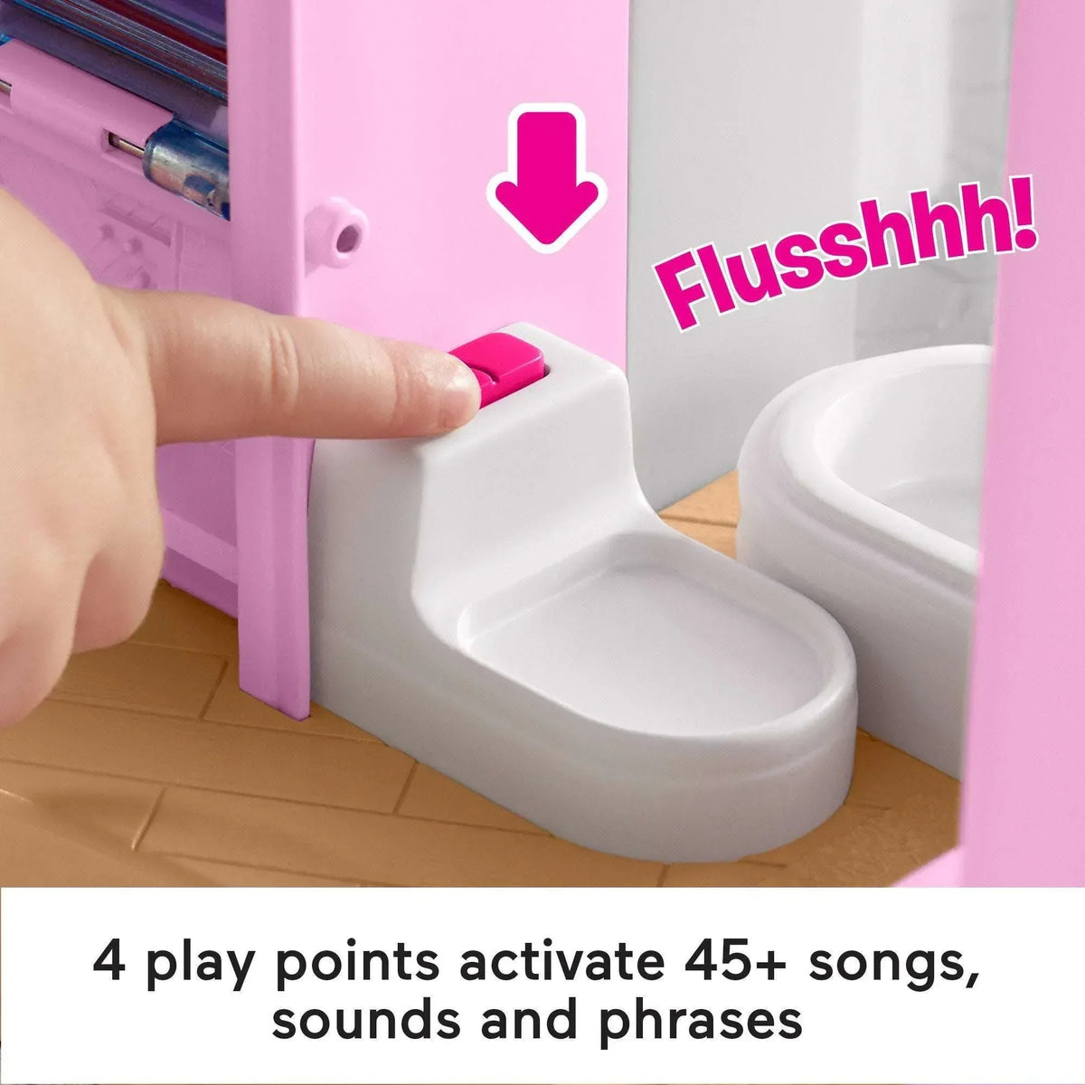 Fisher-Price Little People Barbie Little DreamHouse Toddler Playset with Music & Lights, 7 Pieces