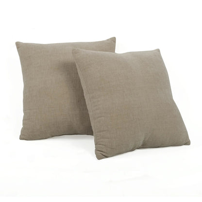 Mainstays 18" x 18" Solid Chenille Beige Polyester Decorative Pillow Set (2 Count)