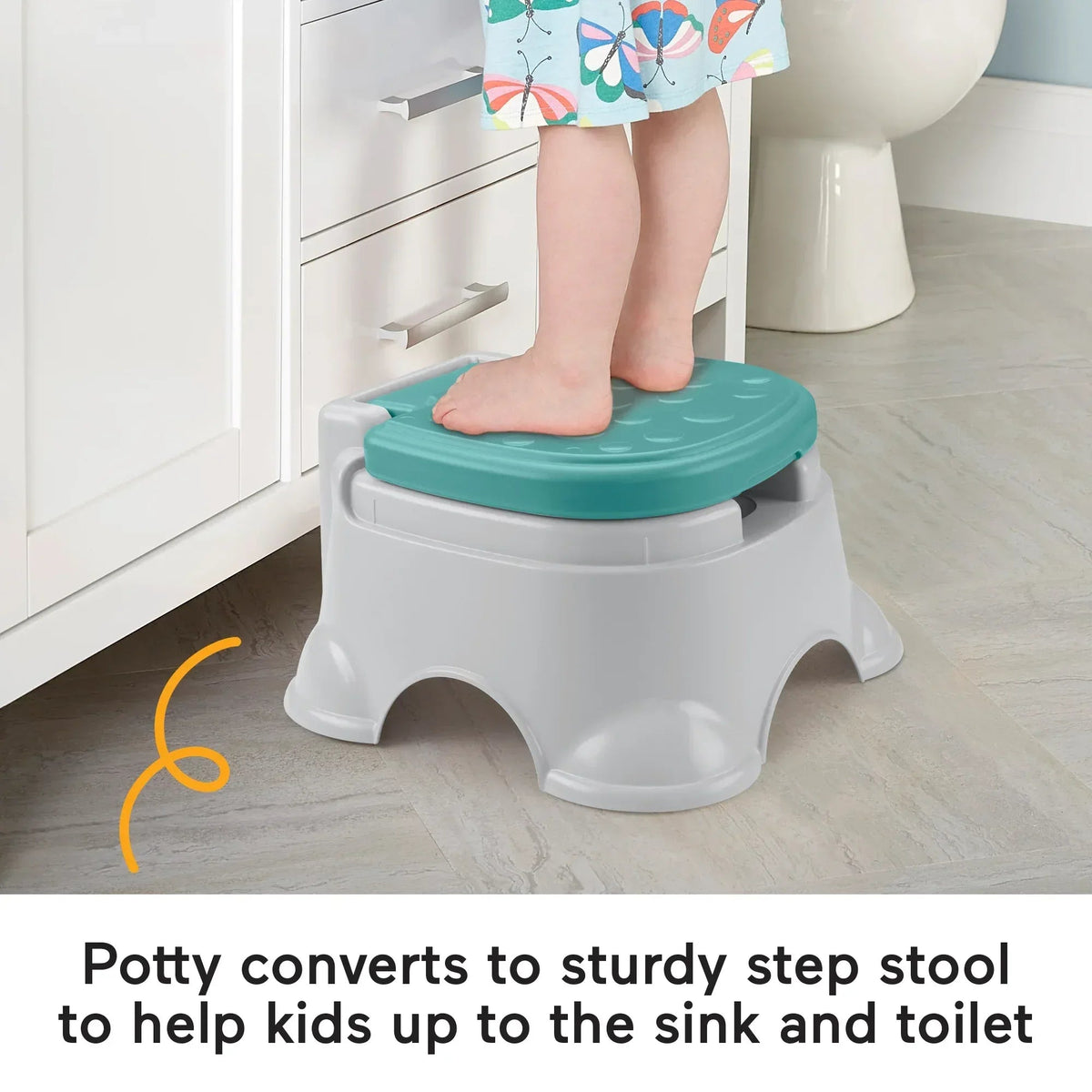 Fisher-Price 3-in-1 Toddler Potty Training Toilet, Ring, and Stepstool, Children Ages 18 Months +