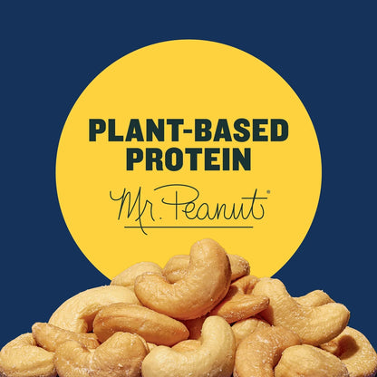 PLANTERS Deluxe Lightly Salted Whole Cashews, Party Snacks, Plant Based Protein, 18.25 oz Steel Can (1 Canister)