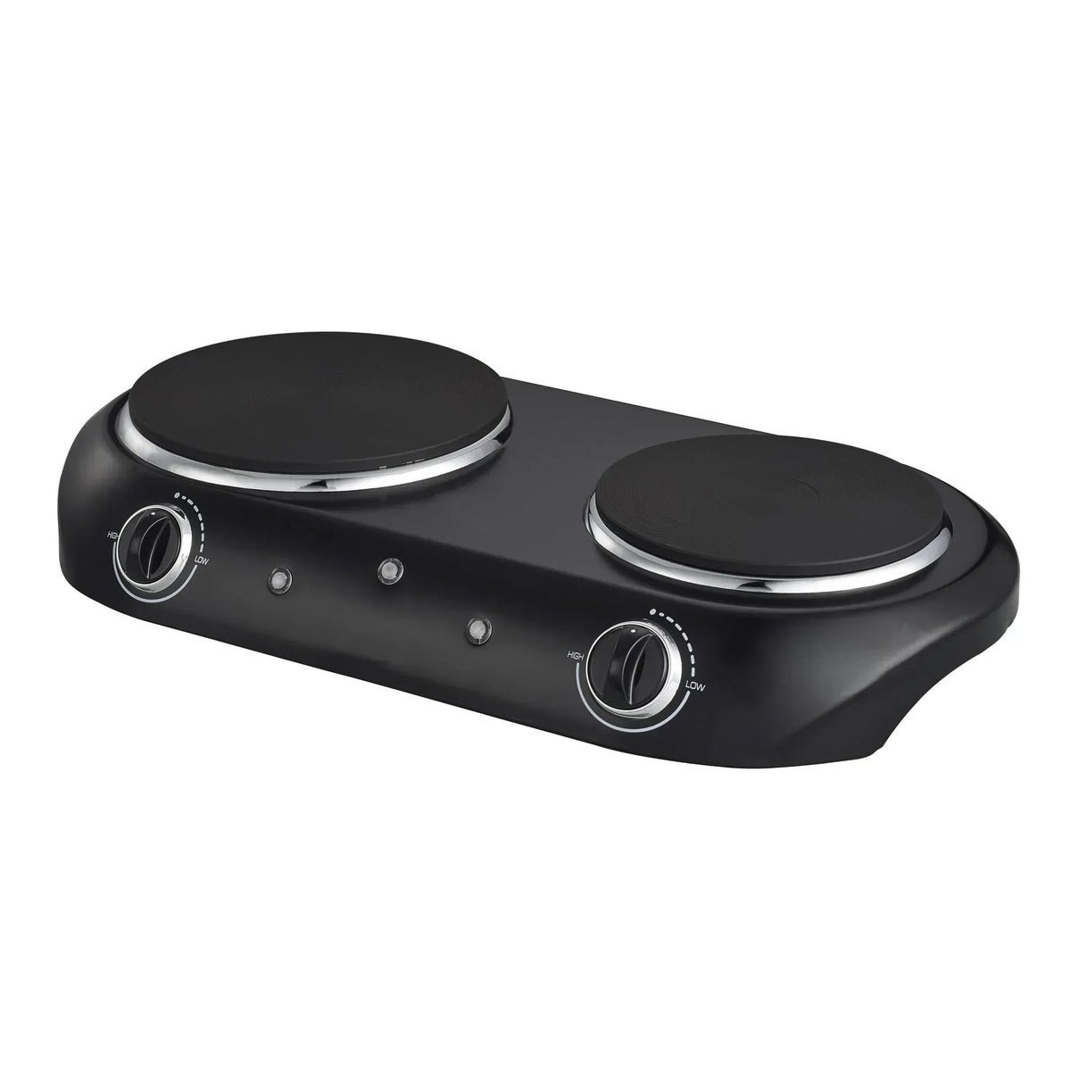 Mainstays Double Burner, 1800 W, Black Electric Cooktop, 1 Each, Assembled Product
