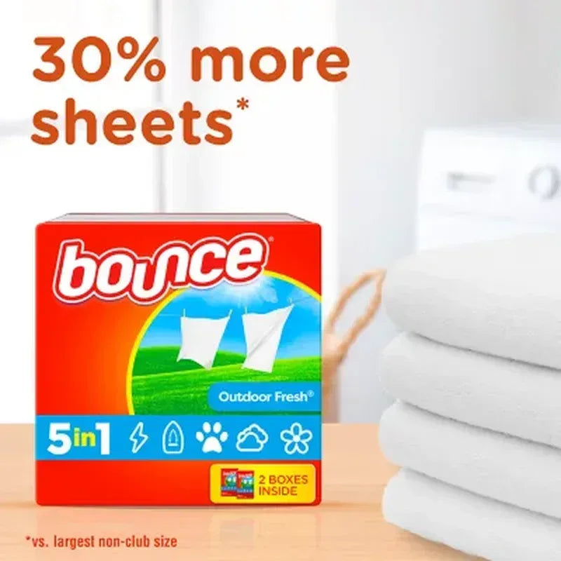 Bounce Fabric Softener Dryer Sheets, Outdoor Fresh (160 Ct./Pk., 2 Pk.)