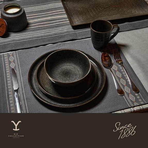 Yellowstone Rip 12-Piece Ceramic Dinnerware Set
