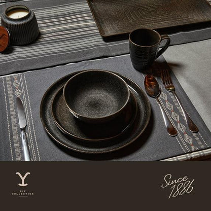 Yellowstone Rip 12-Piece Ceramic Dinnerware Set